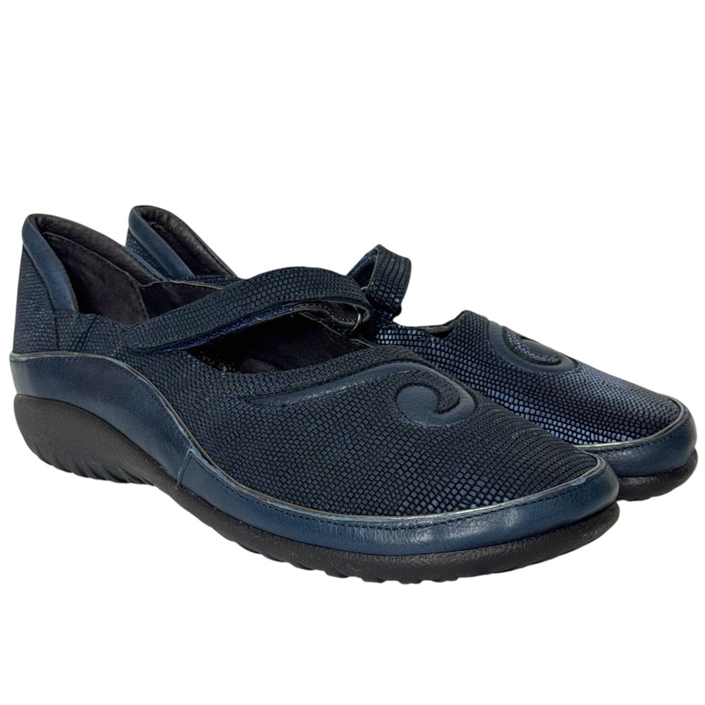NWT Naot Matai Navy Blue Adjustable Mary Jane Flats Comfort Shoes Size 10-10.5 - Picture 6 of 16